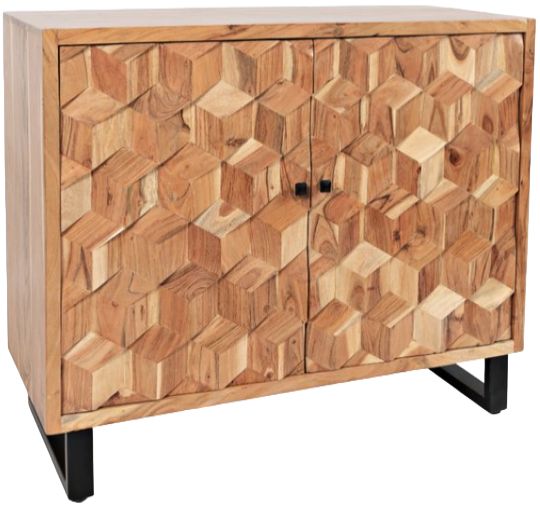 Jofran Inc. Geometrix Natural 2-Door Accent Cabinet-0