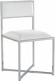 Modus Furniture Amalfi Chrome/White X-Base Dining Side Chair-0