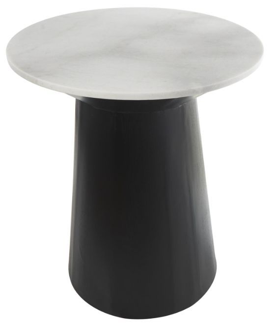 Deco Marche White Geometric Accent Table-1