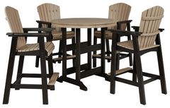 Signature Design by Ashley® Fairen Trail 5-Piece Black/Driftwood Outdoor Bar Dining Set