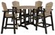 Signature Design by Ashley® Fairen Trail 5-Piece Black/Driftwood Outdoor Bar Dining Set-0