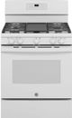 GE® 30" White Free Standing Natural Gas Range-0