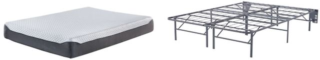 Sierra Sleep® by Ashley® Chime Elite 2-Piece 10" Memory Foam and Better than a Boxspring Foundation Queen Mattress Set-0