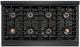 ZLINE Autograph Edition Paramount 48" Black Satin Stainless Steel and Polished Gold Accents Gas Rangetop with 8 Burner DuoPro™ Cooktop -2