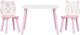 Northfield Living 3-Piece Pink/White Kids Table and Chair Set-4