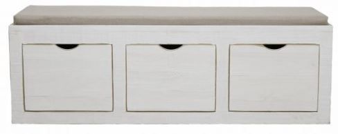 Million Dollar Rustic Orlando Storage White Bench-0