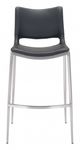 Zuo® Ace Black and Silver Bar Chairs-4