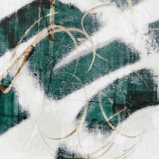 Stylecraft Emerald Mustang Prophecy II Black/Green/White Wall Art-1