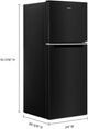 Whirlpool® 24" 11.6 Cu. Ft. Black Counter Depth Top Freezer Refrigerator-2