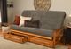 Kodiak Furniture Monterey Marmont Thunder/Butternut Queen Storage Futon with Mattress-4