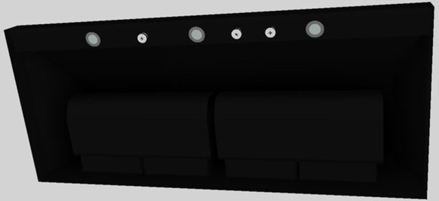 Vent-A-Hood® 54" Black Wall Mounted Liner Insert-2