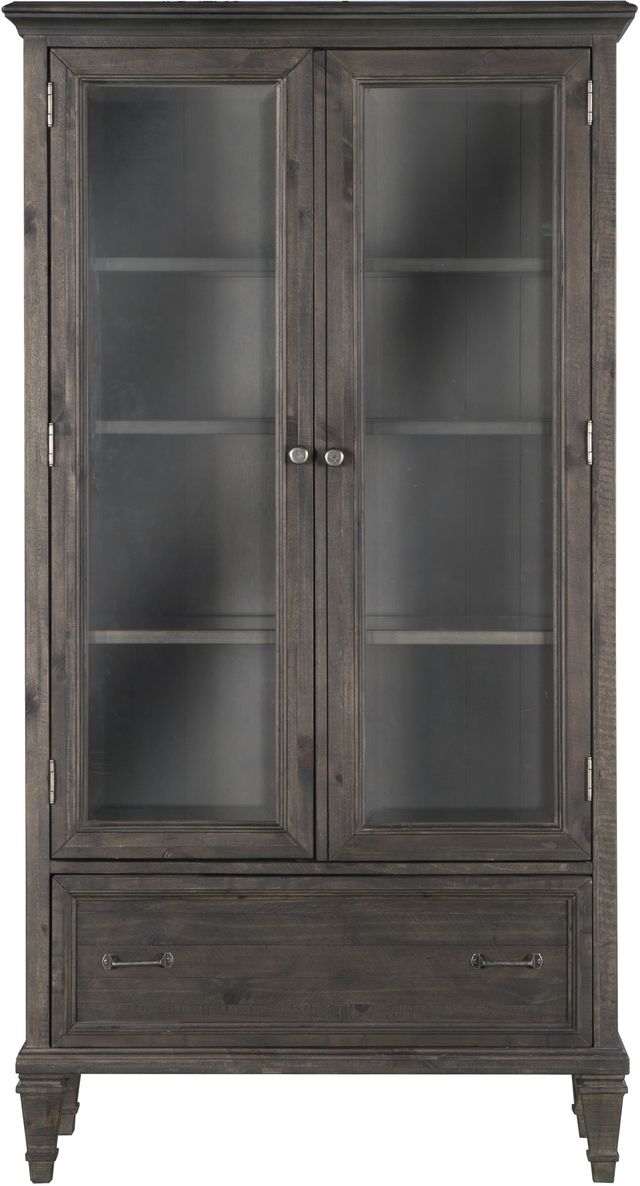 Magnussen Home® Sutton Place Weathered Charcoal Door Bookcase-0