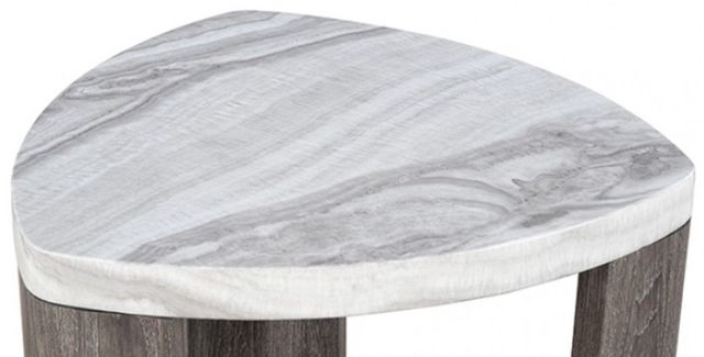 Furniture of America® Levis Gray Triangle End Table-3