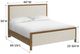Whittier Wood® Furniture Bailey Nutmeg King Upholstered Panel Bed-1