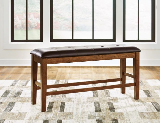 Signature Design by Ashley® Ralene Medium Brown Upholstered Counter Dining Bench-1
