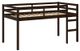 HH2 Home Campbell Espresso Twin Junior Loft Bunk Bed with Lader-4