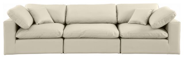 Meridian Furniture Comfy 3-Piece Cream 119" Modular Sofa-1