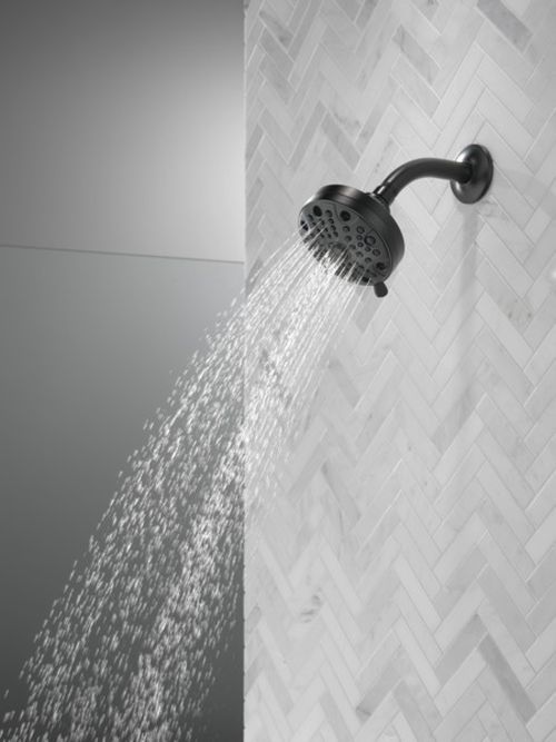 Peerless Universal Showering Components Matte Black 5-Setting Shower Head-1