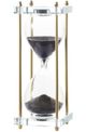A & B Home Black/Brass 30-Minute Hourglass-0