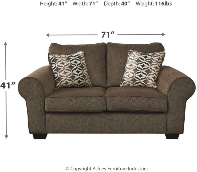 Benchcraft® Nesso Walnut Loveseat-1