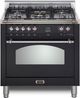 Lofra® Dolcevita 30" Matte Black Pro Style Dual Fuel Range-0