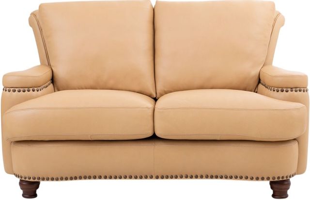 Leather Italia™ Georgetowne Hutton Tan Fawn Loveseat-0