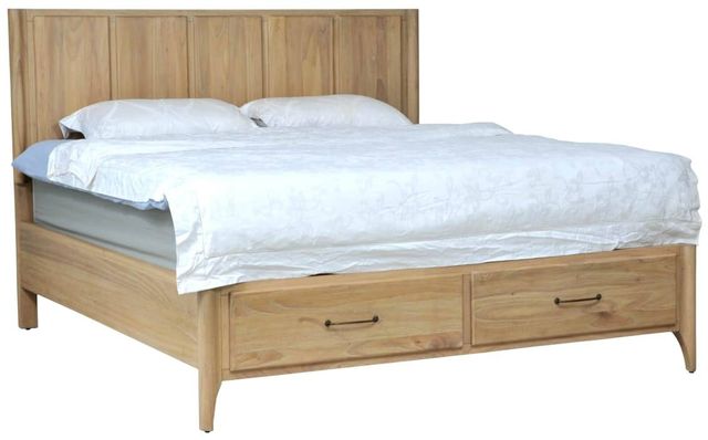 Napa Furniture Design Aria Brown Eastern King Panel Storage Bed-0