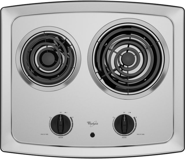 Whirlpool® 21" Black on Stainless Electric Cooktop