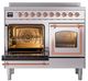Ilve® Nostalgie II Noblesse 40'' Stainless Steel Pro Style Induction Range with Copper Trim-3