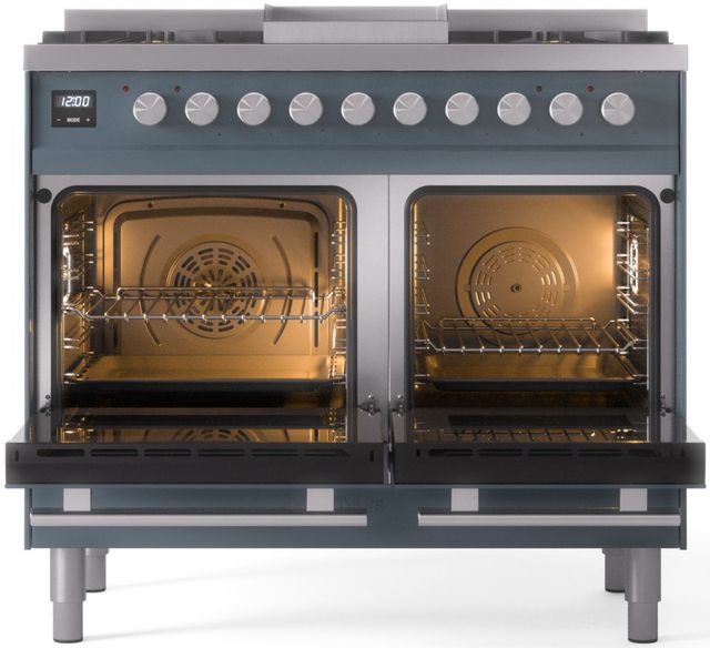 Ilve® Professional Plus II 40" Blue Grey Pro Style Dual Fuel Range-1