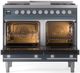 Ilve® Professional Plus II 40" Blue Grey Pro Style Dual Fuel Range-1
