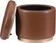 Linon Sunny Caramel Storage Ottoman-2