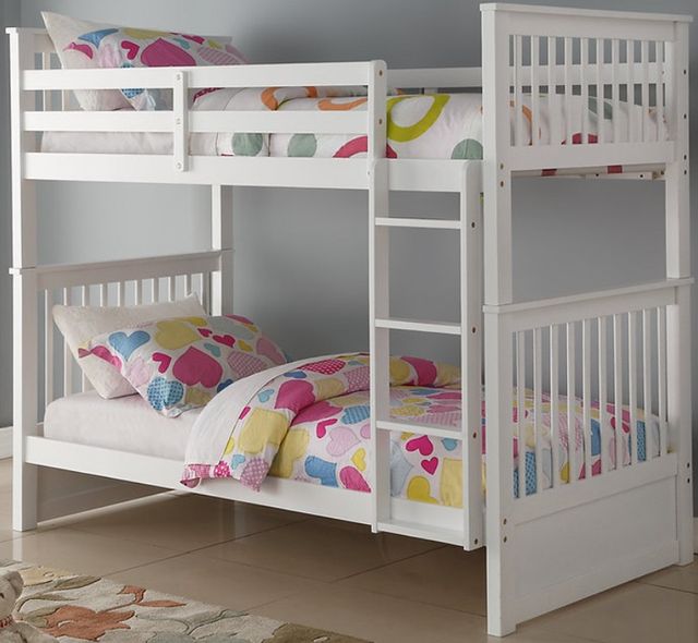 IFDC White Youth Single/Single Bunk Bed-0