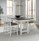 Liberty Furniture Brook Bay 5-Piece Carbon Gray/Textured White Gathering Table Set-1