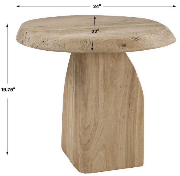 Uttermost® Tiernan Natural Reclaimed Oak Round Side Table-3