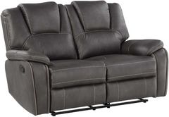 Steve Silver Co. Katrine Charcoal Mnaual Reclining Loveseat
