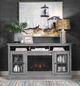 Aspenhome® Churchill Smokey Grey Highboy Fireplace Console-1