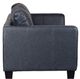 Porter International Designs Lucca Dark Gray Leather Loveseat -2