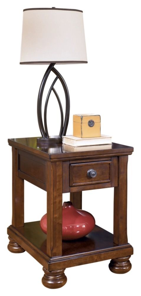 Millennium® by Ashley® Porter 2-Piece Rustic Brown Living Room Table Set-2