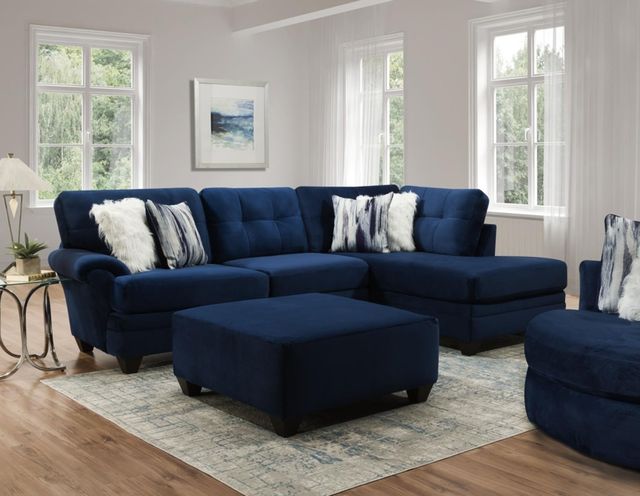 Albany Industries Groovy Navy Cocktail Ottoman-1