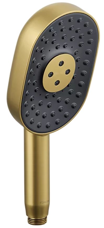KOHLER® Statement® Vibrant Brushed Moderne Brass 1.75 GPM Oblong 3-Function Handshower-0