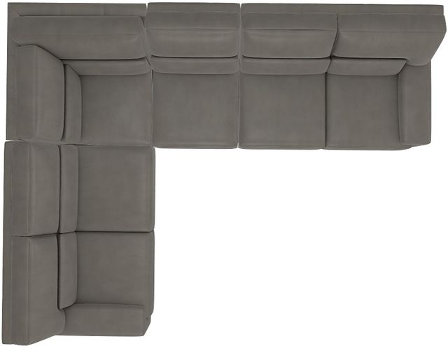 La-Z-Boy® Draper 4-Piece Pewter L-Shape Sectional-3