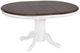 TEI Country Cottage Chesnut Butterfly Leaf Dining Table with White Base-0