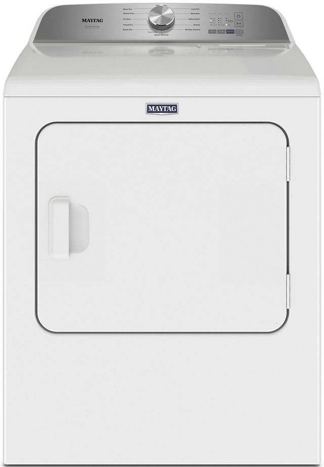 Maytag® Pet Pro System 7.0 Cu. Ft. White Front Load Electric Dryer -0