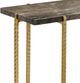 Currey & Company Flying Gold Stone Top Side Table with Gold Metal Frame-3