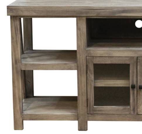 American Wholesale Furniture Spencer Granite/White 74" TV Console-1