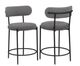 Coaster® Viola 2-Piece Black/Gray Bar Stool Set-0