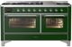 Ilve® Majestic III 60" Emerald Green Pro Style Dual Fuel Natural Gas Range with Triple Glass Door and Chrome Trim-0
