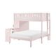 Homelegance Rowan & Rue Pink Twin/Full Loft Bunk Bed with Hidden Desk and Storage-3