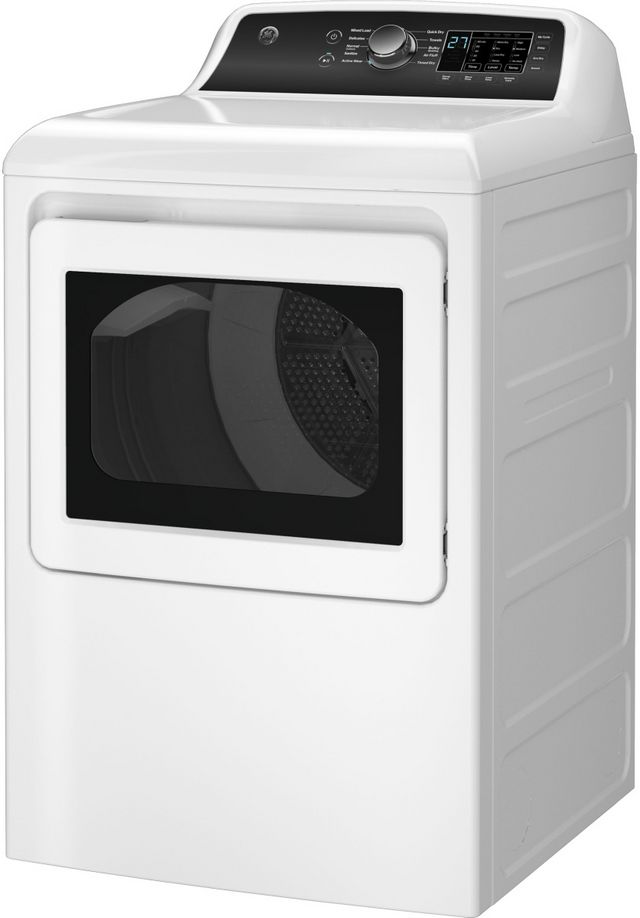 GE® 7.4 Cu. Ft. White Front Load Electric Dryer-2